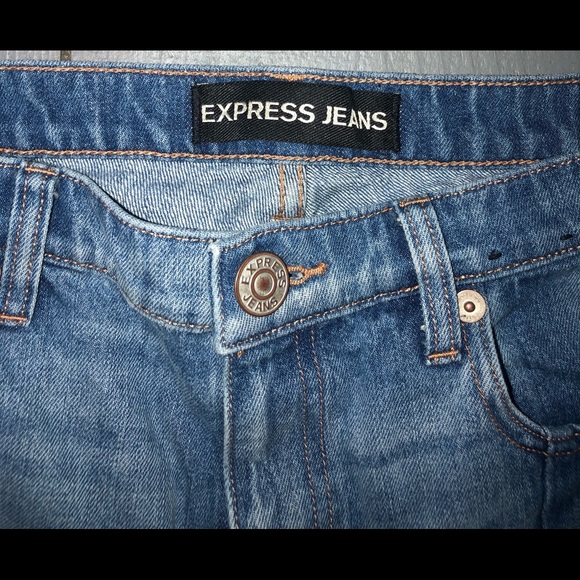 Express Mid Rise Split Jeans - Picture 3 of 4